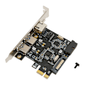 Miniatyrbillede 1 af 8: PCIe til USB3.0 udvidelseskort USB3.0 SATA 15pin Power High Speed ​​PCIe til RJ45 udvidelseskort til netværkscomputer