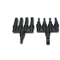 Miniatyrbillede 4 af 5: 1 par solpanel MC-4 T-grenstik kabelforbindelse - 1 han til 4 hun (M/4F) og 1 hun til 4 han (F/4M)