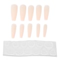 Miniatyrbillede 2 af 8: 10 stk Lang kiste blanke falske negle Kunstig tryk på fuld dækning Falske spidser Negle Manicure tilbehør til kvinder pigerN5355-07