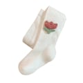 Miniatyrbilde 3 av 8: Jentetights strikket bomull fotstrikket leggings strømpe pustende varm småbarnstights for høst vinter XL