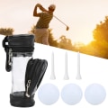 Miniatyrbillede 5 af 8: Læder Golfbold Tee Tilbehør Værktøjstaske Multifunktion Opbevaring Taljetaske