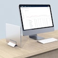 Miniatyrbillede 2 af 5: Vertikal Stand Holder Base med Justerbar Slids Bærbar Notebook Mount Stand