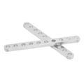 Pikkukuva 7 / 8: Pari alumiinista litteää kanavapalkkia, 10 reikää, lisävaruste robotille 4x8x80mm 3102-0010-0080