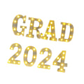 Pikkukuva 5 / 5: Valmistujaiskoristeet Luokka 2024, 8 LED-valokirjain Grad 2024, Erinomainen luokalle 2024 Lastentarha, Esikoulu, Lukio ja Yliopisto