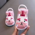Miniatyrbild 3 av 3: Mjuka halkfria baby flicksandaler för inomhus- och utomhusbruk sommar18 grå
