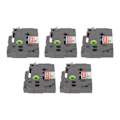 Miniatyrbillede 5 af 8: 5 stk Label Maker Tape 9mm Lamineret Vandtæt Farveægte Multi Purpose Labeler Tape til PT D210 PT D200 PT H110 PT D400 Rød På Hvid Bze 222