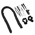 Miniatyrbillede 2 af 8: 10 stk varmefri krøllestang pandebånd Clips Kam Pull Hårnål Bomuld DIY Curls Roller til Sove Sort