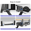 Miniatyrbilde 5 av 5: Hengende holder under bord for PS5/for PS5 Slim spillkonsollstativ