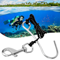 Pikkukuva 4 / 8: Sukellusajokoukut ruostumattomasta teräksestä valmistetun linjan kiinnikkeellä Single Reef Hook Varusteet musta