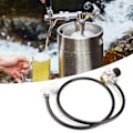 Miniatyrbilde 4 av 8: 0-90PSI CO2 minigassregulator 5/16 tommers gassledningsenhet trykkmåler Kulelås tilbehørssett