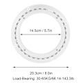 Miniatyrbilde 2 av 7: Dreieskive med roterende lager i aluminiumslegering - 8 tommer