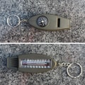 Miniatyrbild 6 av 8: 4 i 1 bärbar multifunktionell visselpipa med kompassförstoringstermometer för utomhusöverlevnad