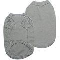 Miniatyrbillede 3 af 5: Bomulds Hundetøj Ensfarvet Hunde T-shirt Tøj Blød Åndbar Bomuldsskjorte Egnet til Katte og Hvalpe (2 Stykker) (Medium, Sort + Grå)