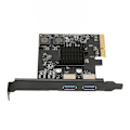 Miniatyrbilde 7 av 8: PCIE til USB3.1 utvidelseskort 10 Gbps stabil høyhastighets PCIE til 2 porter USB3.1 Gen 2 vertskontroller utvidelseskort