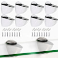 Miniatyrbillede 5 af 8: 8 stk. glas klemmeholder til rammer hylde zink legering justerbar laminat plade beslag stik
