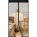 Miniatyrbillede 1 af 5: Magnetisk fluenet dør automatisk lukning dørgardin anti insekt flue myg med magneter ingen boring (120x210cm) sort