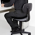 Miniatyrbilde 4 av 5: Setepute i Memory Foam - 41 x 33 x 6 cm i Svart Velur - Ortopedisk Halebeinspute for Å Lindre Hemoroider, Prostatasmerter - for Hjem, Bil, Kontor