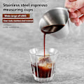 Miniatyrbilde 2 av 4: 100 ml målebeger med håndtak, rustfritt stål, espresso kaffemålebeger for bakeri