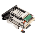 Miniatyrbillede 4 af 8: 2,5 tommer 3,5 tommer intern HDD-kabinet dobbelt skuffe 6 Gbps hot-swappable god varmeafledning bakkefri HDD mobil rack bur