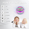 Miniatyrbilde 2 av 5: 360° roterende håndkontrollert flygende ballleke med LED-lys - Mini Drone Boomerang Fly Spinners for barn
