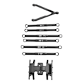 Miniatyrbillede 5 af 8: 6 stk. trækstangsæt til SCX24 Aluminiumlegering Letvægts Ekstraordinært design 1/24 trækstangsæt til Axial SCX24 RC bil Sort