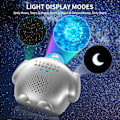 Miniatyrbilde 2 av 5: Ocean Wave Star projektor nattlys med Bluetooth-høyttaler og fjernkontroll for barn, stemmekontroll, timer, justerbar romdekorasjon