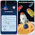 Miniatyrbillede 4 af 5: Archirocket - Archi Raket Affyrer, 2024 Sommer Vandraket Sprinkler Børnelegetøj - CNJR Space Rocket 3m vandslange