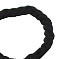 Miniatyrbild 8 av 8: Flätad hårsnodd med hög elasticitet, fixering, trendig tjock hårsnodd för bulle, svart