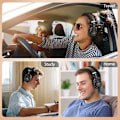 Pikkukuva 5 / 5: Bluetooth-kuulokkeet, 6 taajuuskorjaintilaa, kannettavat ja kokoontaitettavat (mustapunainen)