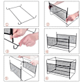 Miniatyrbillede 4 af 5: Hængemappe Ramme (39 x 28 x 24.8cm), Metal Hængemappe Ramme Organizer - Let at Samle - Hængemappe til Hjemmekontor Opbevaring (Sort