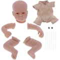 Miniatyrbild 1 av 8: Mjuka silikonåterfödda babydockor kit DIY omålade småbarnsdocka delar tillbehör