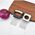Miniatyrbillede 3 af 5: Løg Skærer Værktøj - Rustfrit Stål, Grøntsags Kartoffel Skærer, Køkken Gadget (2 stk)