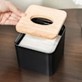 Miniatyrbilde 2 av 3: Firkantet Vevboks for Engangsvev Stiliggjort Beholder for Vevpapir Elegant Vev Oppbevaringsboks