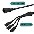 Miniatyrbillede 4 af 6: IEC 320 C14 til 3 X C13 Strømkabel Universal 1 til 3 IEC 320 C14 Han til 3 X C13 Hun Y Splitter Strømadapterkabel