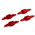 Miniatyrbilde 2 av 8: RC Front Rear Axle Housing Set Aluminiumlegering RC Axle Shell Upgrade Parts for FCX24 1/24 Crawler 6.2cm Rød
