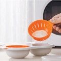 Miniatyrbild 5 av 5: Äggkokare med sil för äggula, Mikrovågsugnsäggkokare, Non-stick-egenskaper, Äggkopp för mikrovågsugn, Dubbel äggkokare, Köksredskap, BPA-fri