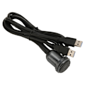 Miniatyrbilde 7 av 8: 2 porter dobbel USB 3.0 hann til USB 3.0 hunn bilmontering flush kabel 3,3 fot plug and play vanntett dash panel monteringskabel