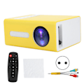 Miniatyrbillede 1 af 8: Husholdningsprojektor AV bærbar LED Mini CrossBorder med fjernbetjening 110240V (Jaune Prise EU)