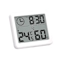 Miniatyrbillede 1 af 5: Indendørs Termometer Hygrometer Digital LCD C/F Temperatur Fugtighedsmåler Vækkeur -10-70C_SZXM