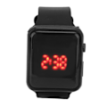 Pikkukuva 5 / 8: Watch LED-näyttö Neliön muotoinen taustavalo Design Digitaalinen watch vapaa-ajan aktiviteetteihin Musta