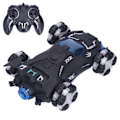 Miniatyrbillede 6 af 8: Fjernbetjent bil 360° Easy Drift 1:12 Seje forlygter Slidstærk stødsikker RC bil til børnSort