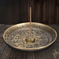 Miniatyrbilde 7 av 8: Røkelseholder Fem Velsignelse Plate Stick Brenner Stativ Bronse Sink Legering Hjem Tilbedelse