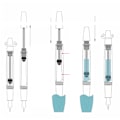 Miniatyrbillede 8 af 8: Stor Kapacitet Fyldepen Transparent Business Skrivepen Kontor Skoleartikler 0,5 mm Nib Transparent Brun