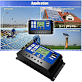 Miniatyrbillede 2 af 5: 20A HD LCD solcellepanel-laderegulator med batteriregulator