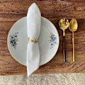 Miniatyrbilde 4 av 4: 6 stk. Alfabet Serviettholder Eid Mubarak Metall Serviettspenne Holder Serviettholder (Alfabet Gull)
