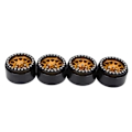 Pikkukuva 2 / 8: 4 kpl 1:10 RC-mallin auton metalliset pyörännavat, auton renkaat sopivat Axial SCX10 / SCX10II / 90046 / 90047 musta ja kultainen