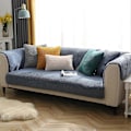 Miniatyrbillede 1 af 5: Premium Velour Sofabetræk, Skridsikre Sofabetræk, Elaborerede og Udsøgte Sofabetræk, Sofahyndebetræk til Soveværelse, Hotel og Kontor 90*70cm)