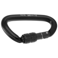 Miniatyrbilde 8 av 8: 16KN Aluminiumlegering Skrueportlåsende Karabinkrok DRing Klipskrok for Klatring Fotturer (Nr. 9 Skrueportlåsende Karabinkrok Svart)