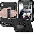Miniatyrbillede 1 af 4: Utility Case til iPad 10.2 2021/2020 / 2019 [9., 8. og 7. generation] Hård, stødsikker beskyttelse med 360 graders drejestativ, skulderrem og