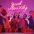 Miniatyrbillede 4 af 5: 1 stk. Good Vibes Only Neon Skilt Pink USB LED Ordlys Skilt Neon Skilte Akryl Bogstaver LED Neonlys Skilt til Soveværelse Væggen Bar Fest Dekoration